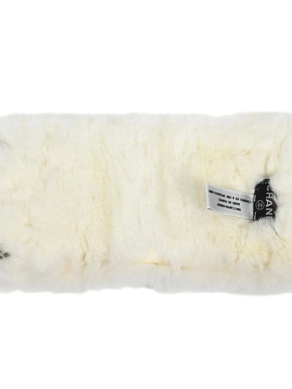 Chanel White Lapin Fur Bracelet Bangle Wristband 126372 - Picture 2 of 4